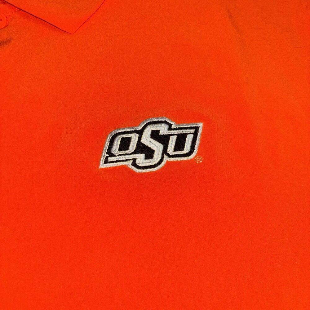 Nike Dri-Fit OSU Oklahoma State Cowboys Orange Polo Shirt Men’s XL - Picture 6 of 6